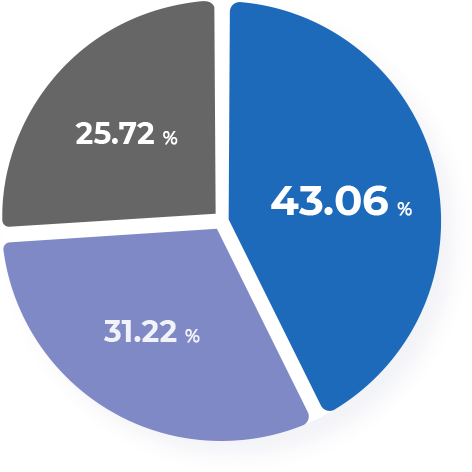 삼성물산 43.06%, 삼성전자 31.22%, 기타 25.72%