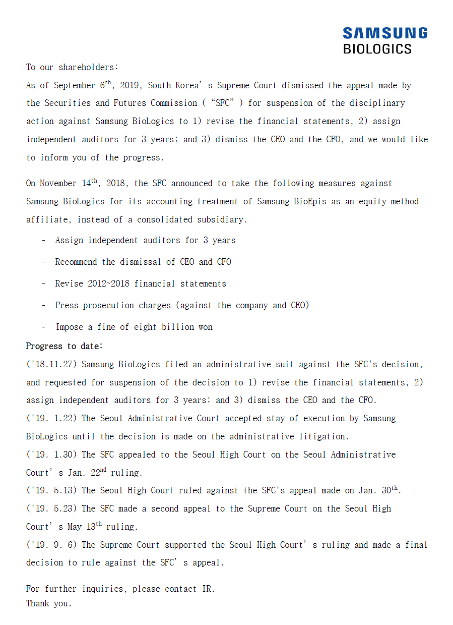 Letter to Shareholders