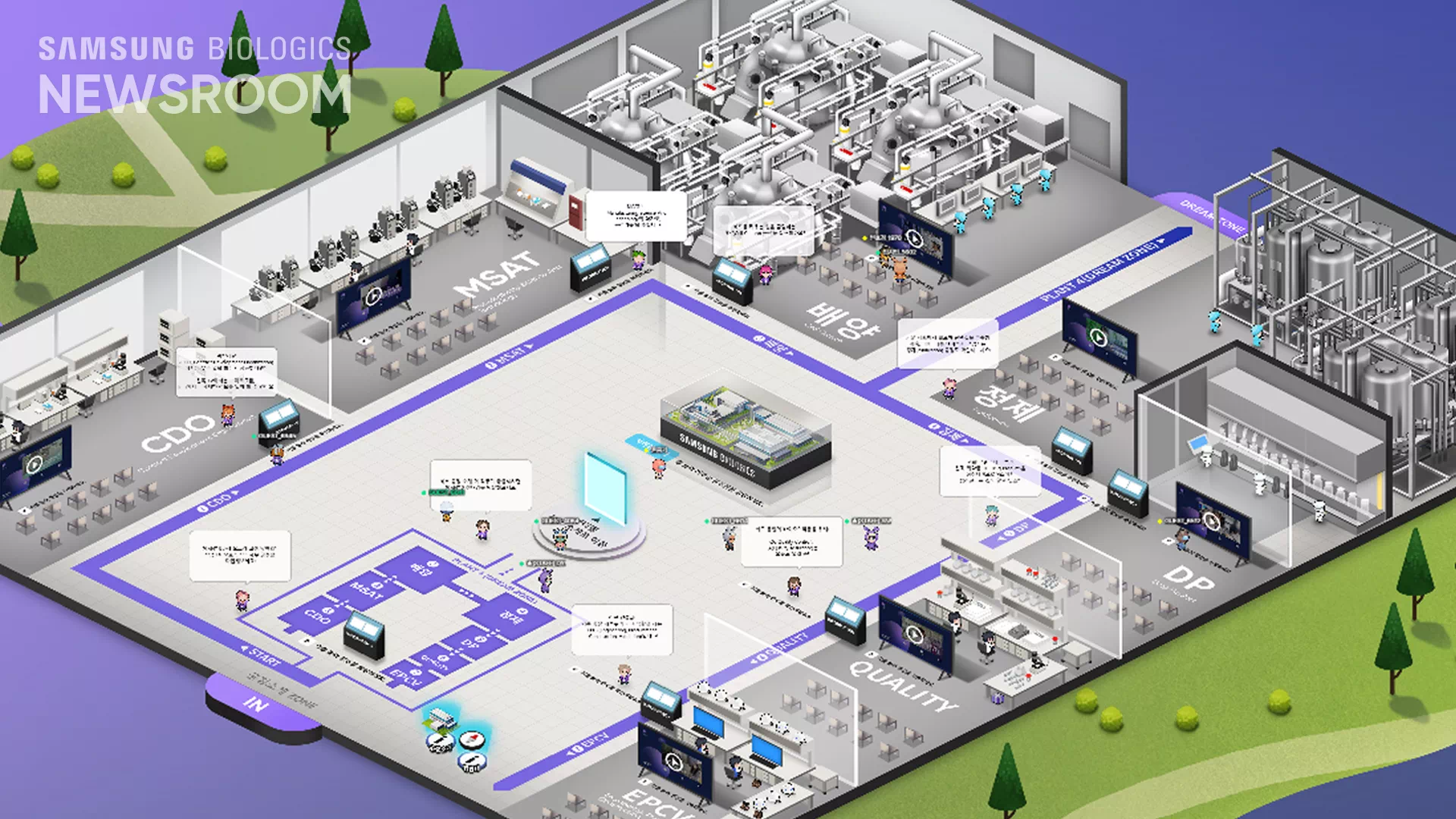 각 공정 특성과 직무에 대해 알아볼 수 있는 Plant 3(공정소개 Zone)