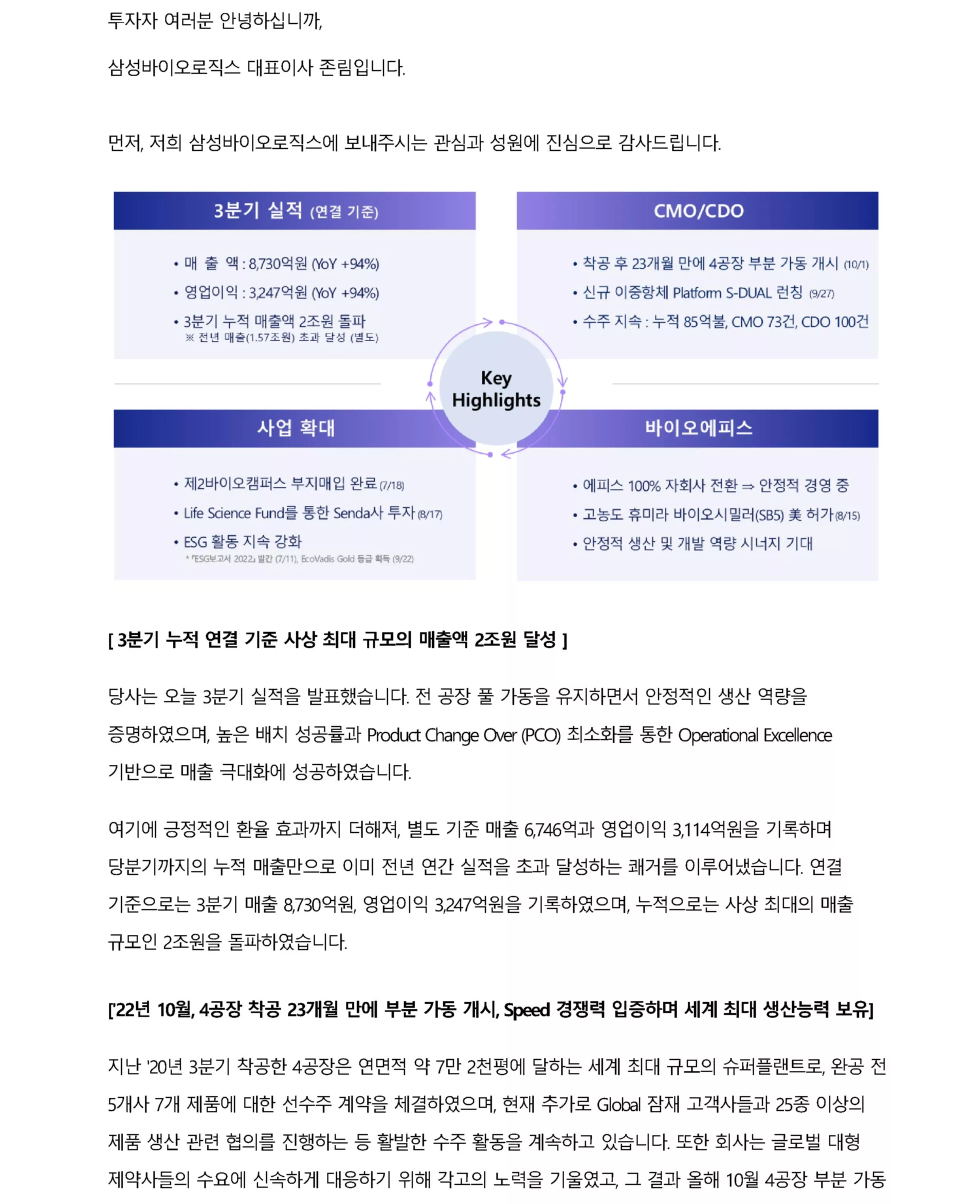 CEO IR Newsletter