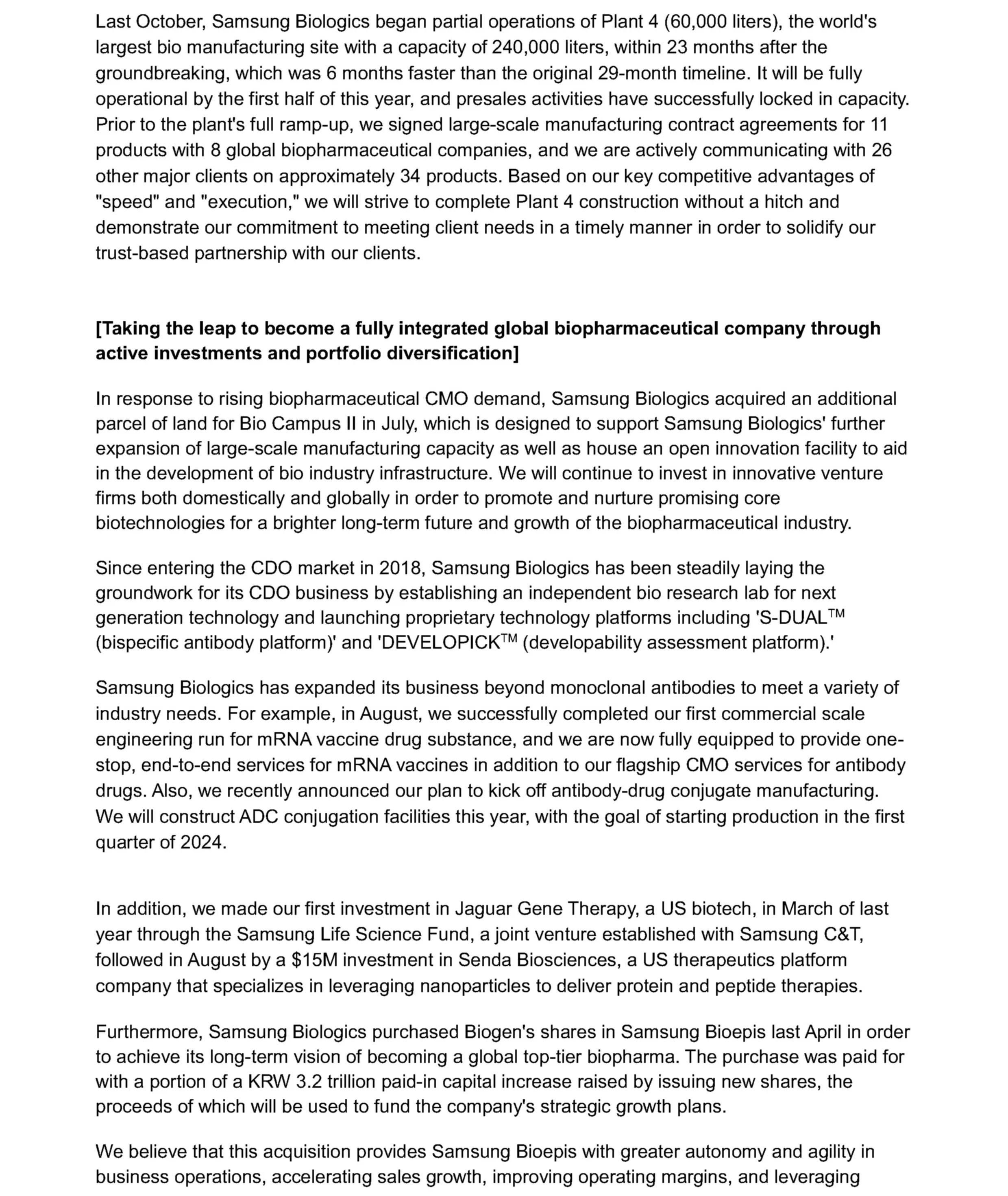 CEO IR Newsletter