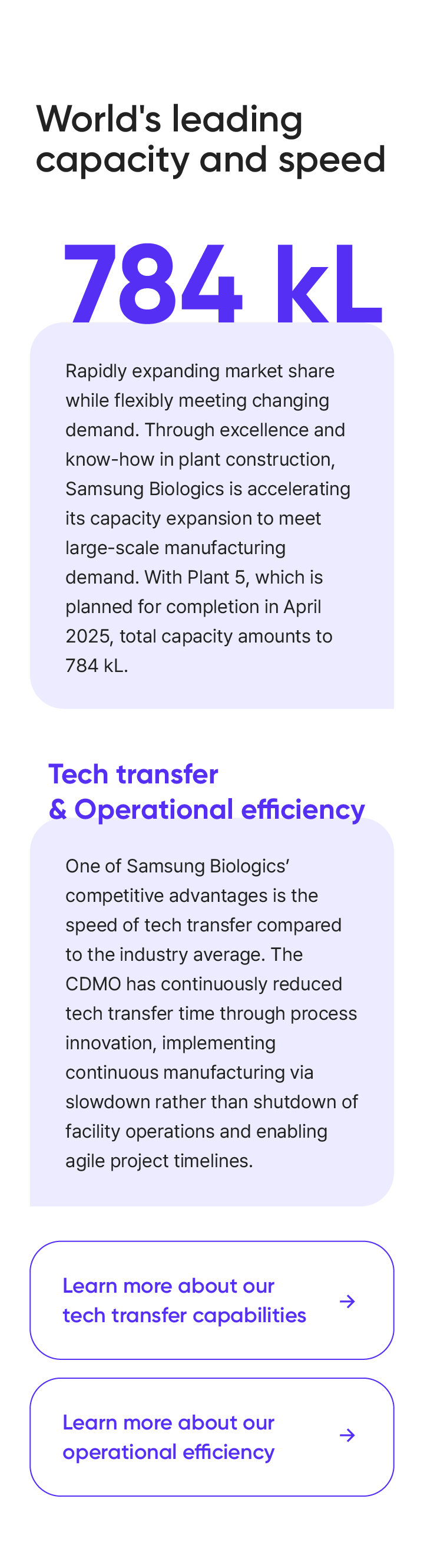 World's leading capacity and speed