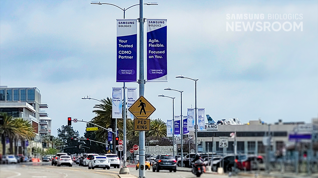 Over 140 banners installed on main street leading from San Diego Airport to the exhibition center image 1